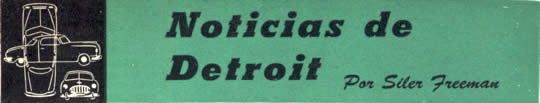 Noticias de Detroit - Por Siler Freeman  - Mayo 1953