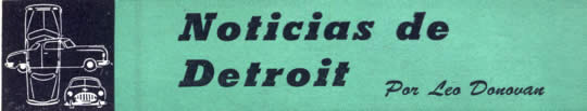 Noticias de Detroit - Por Leo Donovan - Septiembre 1953
