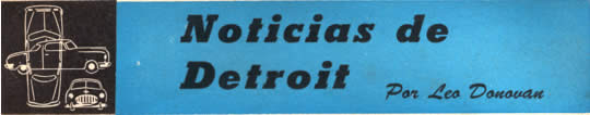 Noticias de Detroit - Por Leo Donovan - Octubre 1953