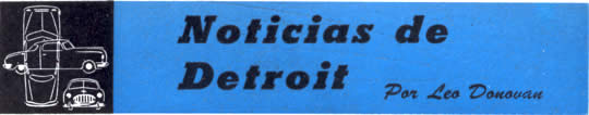Noticias de Detroit - Por Leo Donovan - Noviembre 1953