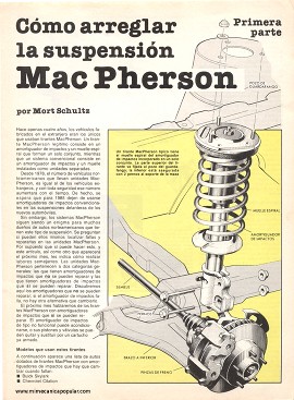 Cómo arreglar la suspensión MacPherson - Abril 1981