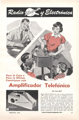 Amplificador Telefónico - Marzo 1958