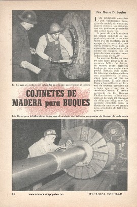 Cojinetes de Madera para Buques - Junio 1952