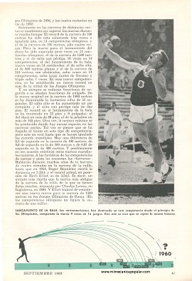 ¿Tienen Límite las Marcas Olímpicas? - Septiembre 1960