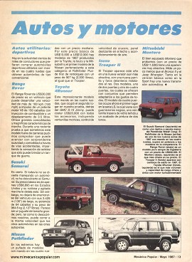 Autos y motores - Mayo 1987