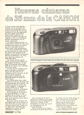 Cámaras de 35 mm de la Canon - Marzo 1989