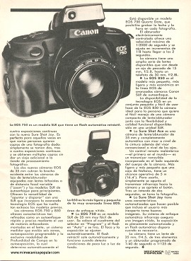 Cámaras de 35 mm de la Canon - Marzo 1989