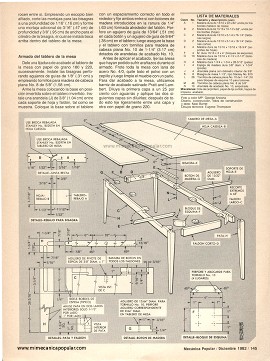 Construya una mesa auxiliar - Diciembre 1982