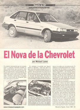El Nova de la Chevrolet - Enero 1986