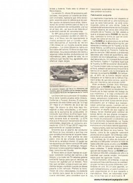 El Nova de la Chevrolet - Enero 1986