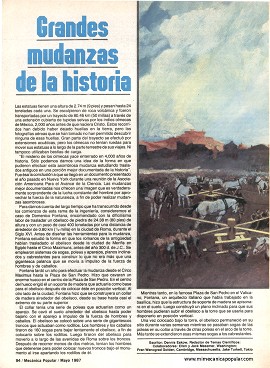 Grandes mudanzas de la historia - Mayo 1987