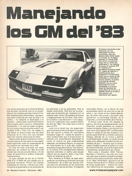 Manejando los GM del 83 - Diciembre 1982