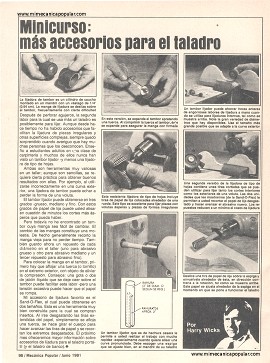 Minicurso - más accesorios para el taladro - Junio 1981