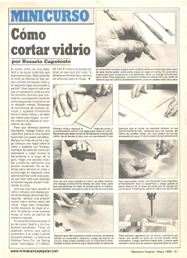 Minicurso - Cómo cortar vidrio - Mayo 1986