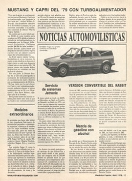 Noticias Automovilísticas - Abril 1979