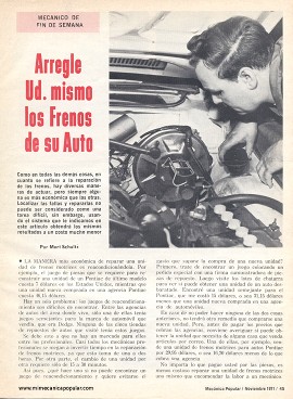 Arregle Ud. mismo los Frenos de su Auto - Noviembre 1971