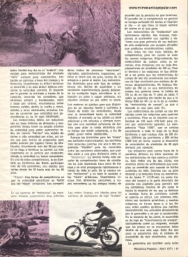 El auge de las motocicletas de campo - Abril 1971