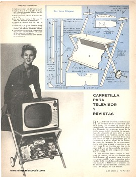 Carretilla para televisor y revistas - Octubre 1965