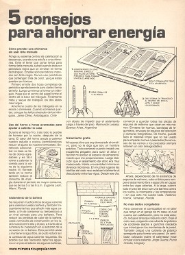 5 consejos para ahorrar energía - Abril 1983
