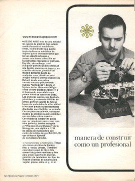 Manera de construir modelos como un profesional - Febrero 1971