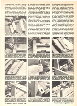 Construya su mecedora - Noviembre 1985