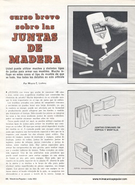 Curso breve sobre las juntas de madera - Julio 1972