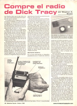 El radio de Dick Tracy - Octubre 1985