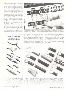 Práctica herramienta para empalmes de alambres - Julio 1972