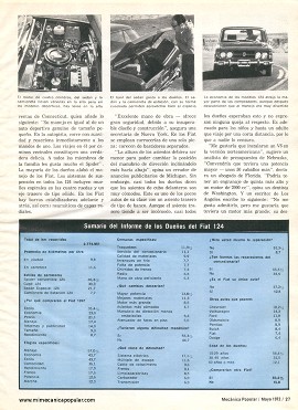 Informe de los dueños: Fiat 124 - Mayo 1972