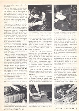 El mantenimiento de su auto no requiere manos extrañas - Diciembre 1971