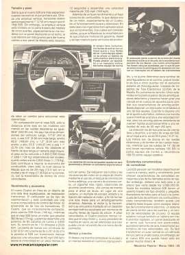 MP prueba el Mazda 626 - Marzo 1983