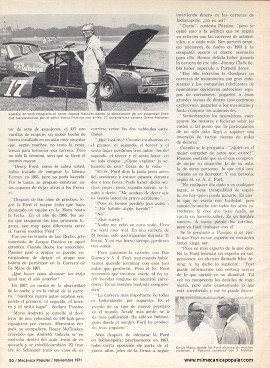 La pista de carreras sigue siendo el lugar ideal para probar un auto - Noviembre 1971