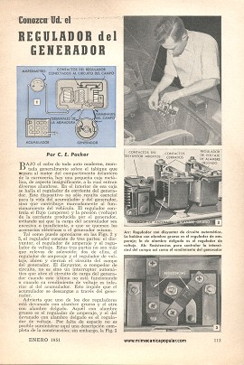 Conozca Ud. el Regulador del Generador - Enero 1951