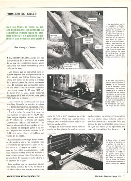 Banco de sierra radial con topes integrantes - Mayo 1972