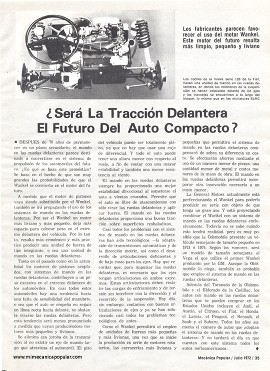 ¿Será La Tracción Delantera El Futuro Del Auto Compacto? - Julio 1972