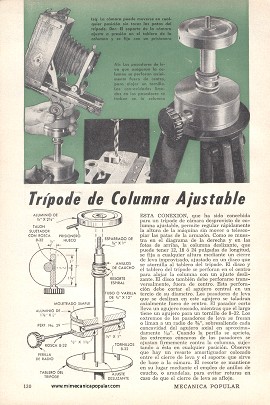 Trípode de Columna Ajustable - Diciembre 1953