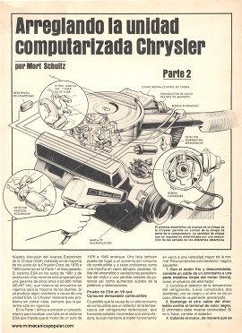 Arreglando la unidad computarizada Chrysler - Parte 2 - Abril 1983