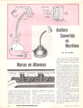 Aceitera Convertida en Micrófono - Septiembre 1962