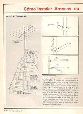Cómo Instalar Antenas de Televisión - Enero 1974