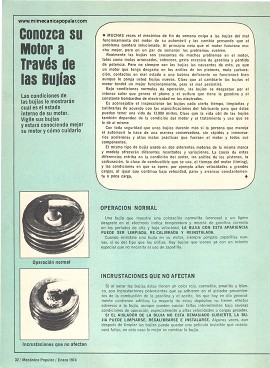 Conozca su Motor a Través de las Bujías - Enero 1974