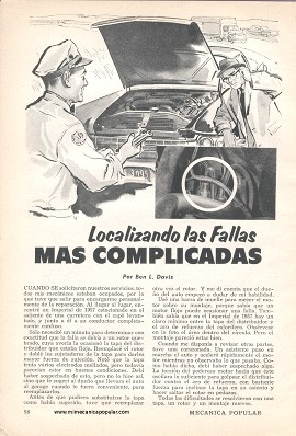 Localizando las Fallas Más Complicadas - Agosto 1960