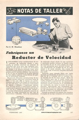 Fabríquese un Reductor de Velocidad - Febrero 1957