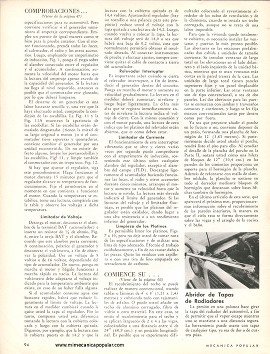 Comprobaciones del regulador y generador - Julio 1962