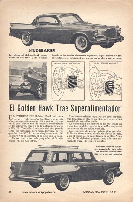 El Studebaker Golden Hawk - Enero 1957