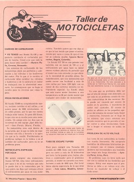 Taller de Motocicletas - Marzo 1974
