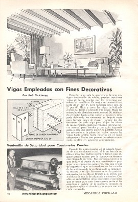 Vigas Empleadas con Fines Decorativos - Septiembre 1960