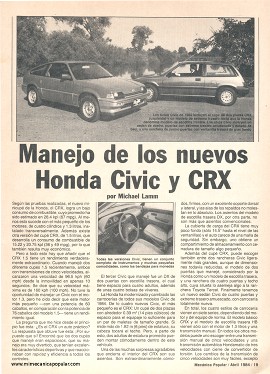 Honda Civic CRX - Abril 1984