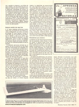 7 aviones para construir en casa - Abril 1980
