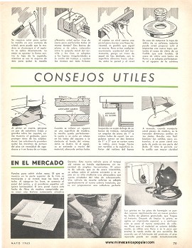 8 consejos útiles para el taller - Mayo 1965