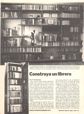Construya un librero - Mayo 1978
